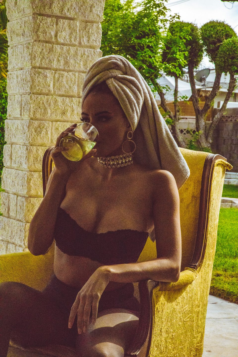 Yellow Chair — Stone, silk and a slow morning.